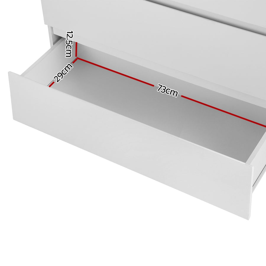 Artiss 6 Chest of Drawers - PEPE White, image 8
