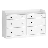 Artiss 6 Chest of Drawers - PETE White - Side View