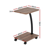 Artiss Coffee Table C Shaped - Front View