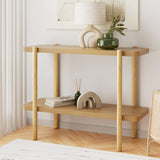 Artiss Console Table 92CM 2-tier Pine Sera - 45-Degree Angle