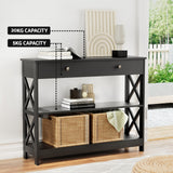 Artiss Console Table 3-tier USB Outlets - Close-Up Angle