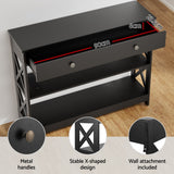 Artiss Console Table 3-tier USB Outlets - Low Angle