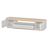 Artiss TV Cabinet Entertainment Unit Stand 180CM White Wood - Side View