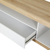 Artiss TV Cabinet Entertainment Unit Stand 180CM White Wood - 45-Degree Angle