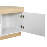 Artiss TV Cabinet Entertainment Unit Stand 180CM White Wood - Rear View
