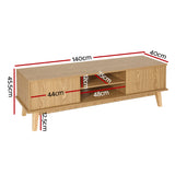 Artiss TV Cabinet Entertainment Unit Stand Storage Shelves TV Unit 140CM - Top-Down View