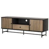 Artiss Entertainment Unit TV Cabinet 150CM Black Boris - Front View