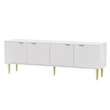 Artiss TV Cabinet Entertainment Unit Stand Storage 180CM White - Side View