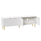 Artiss TV Cabinet Entertainment Unit Stand Storage 180CM White - 45-Degree Angle