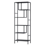 Artiss Bookshelf 5 Tiers RHYS Black - Side View