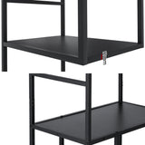 Artiss Bookshelf 5 Tiers RHYS Black - Close-Up Angle
