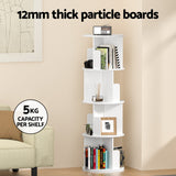 Artiss Bookshelf 4 Tiers EDIE White - Close-Up Angle