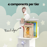 Artiss Bookshelf 4 Tiers EDIE White - Low Angle
