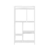 Artiss Bookshelf Display Shelves 5 Tiers 120cm White - 45-Degree Angle