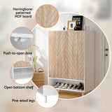 Artiss Shoe Rack Cabinet 24 Pairs 6-tier White - Low Angle