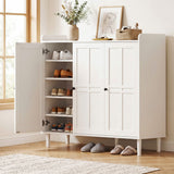Artiss Shoe Rack Cabinet Storage Cupboard Adjustable Shelf White - Rear View