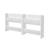 Artiss Shoe Rack 2-tier 12 Pairs Wall Mounted x2 - White - Front View