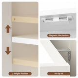 Artiss Shoe Rack Cabinet Storage Cupboard 3 Adjustable Shelves White - Extra Image