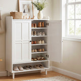 Artiss Shoe Rack Cabinet Storage Cupboard 3 Adjustable Shelves White - Extra Image