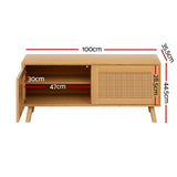 Artiss Shoe Rack Bench Up to 10 Pairs Rattan Starlyn - Front View
