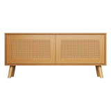 Artiss Shoe Rack Bench Up to 10 Pairs Rattan Starlyn - Side View