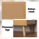 Artiss Shoe Rack Bench Up to 10 Pairs Rattan Starlyn - 45-Degree Angle