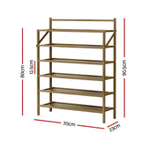 Artiss Shoe Rack 6-tier 18 Pairs Foldable - Top-Down View