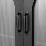 Artiss Buffet Sideboard Double Doors - Black - 45-Degree Angle