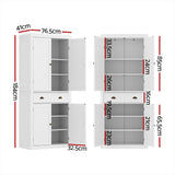 Artiss Buffet Sideboard Cupboard Cabinet White - Top-Down View