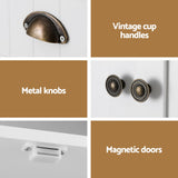 Artiss Buffet Sideboard Cupboard Cabinet White - Low Angle