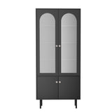 Artiss Buffet Sideboard Cupboard Cabinet Black - 45-Degree Angle