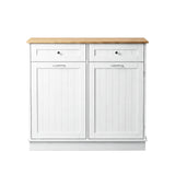 Artiss Buffet Sideboard Cabinet Kitchen Tilt Out Bin Holder Storage Cupboard - Top-Down View