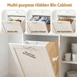 Artiss Buffet Sideboard Cabinet Kitchen Tilt Out Bin Holder Storage Cupboard - Rear View