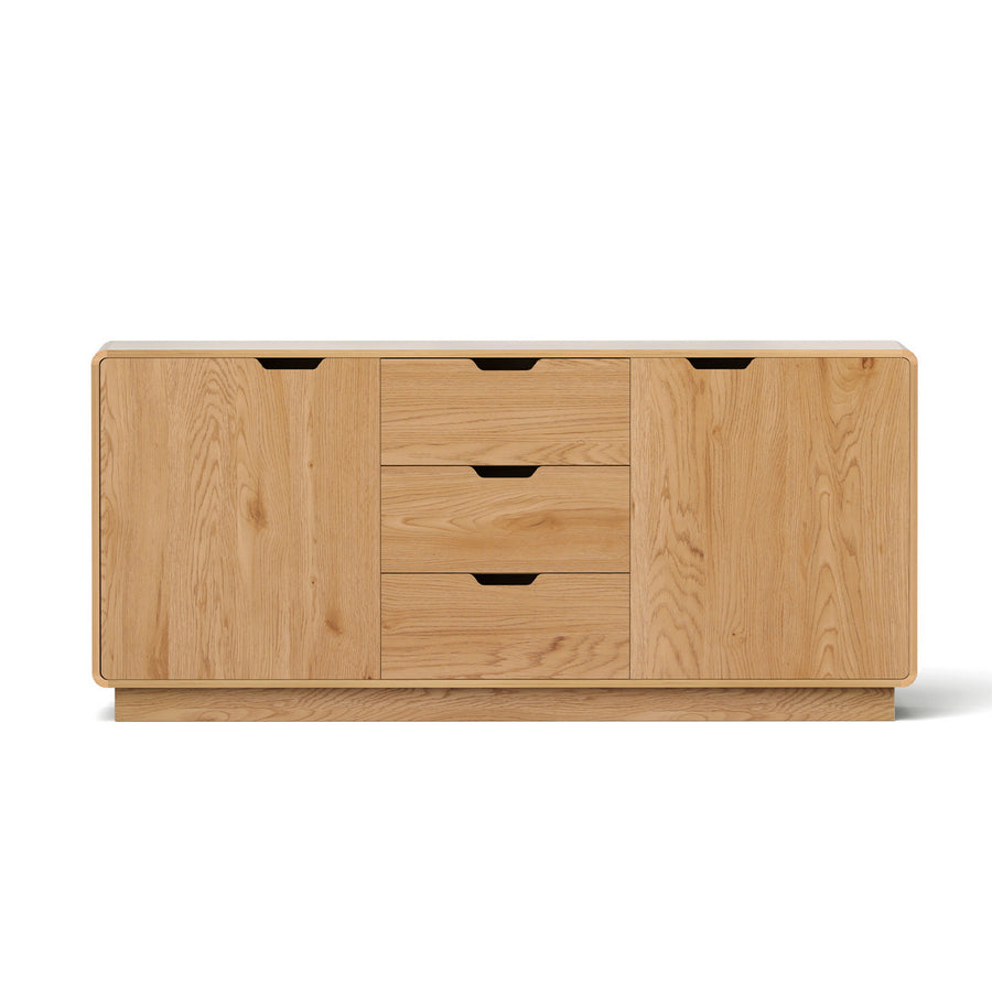 Artiss Buffet Sideboard Cabinet Storage Kitchen Cupboard Drawers Round Edge Oak