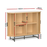Artiss Buffet Sideboard Cupboard Cabinet Sliding Doors Pantry Storage Oak PIIA - Side View