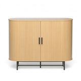 Artiss Buffet Sideboard Cupboard Cabinet Sliding Doors Pantry Storage Oak PIIA - Top-Down View