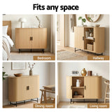 Artiss Buffet Sideboard Cupboard Cabinet Sliding Doors Pantry Storage Oak PIIA