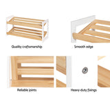 Artiss Shoe Rack 2 Tier 6 Pairs White Kara - Rear View