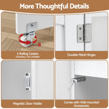 Artiss Folding Sewing Table Sewing Machine Desk Multi-functional Rolling Work Table Craft Station - Close-Up Angle