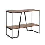 Artiss Console Table 106CM 2-tier Walnut Cora - Side View