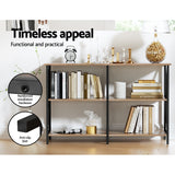 Artiss Console Table 120CM 3-tier Walnut Xiah - Rear View