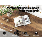 Artiss Console Table 120CM 3-tier Walnut Xiah - Close-Up Angle