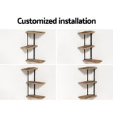 Artiss Floating Wall Shelf 3-Tier - Rear View