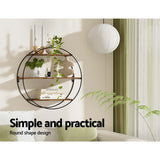Artiss Floating Wall Shelf Round 3-Tier - 45-Degree Angle