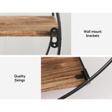 Artiss Floating Wall Shelf Round 3-Tier - Close-Up Angle