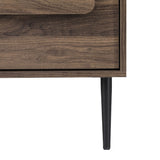 Artiss Bedside Table Nightstand 2 Drawers - Walnut - Top-Down View