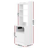 Artiss Bedside Table Nightstand Charging Station - Top-Down View