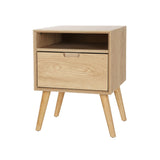 Artiss Bedside Table Drawers Side Table Shelf Storage Cabinet Nightstand GORR - Close-Up Angle