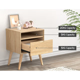 Artiss Bedside Table Drawers Side Table Shelf Storage Cabinet Nightstand GORR - 45-Degree Angle