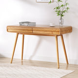 Artiss Computer Desk Drawer Natural Wood 100CM - Close-Up Angle